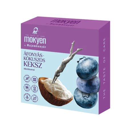 Mokyen by Majomkenyér Kókuszos-áfonyás keksz hozzáadott cukor nélkül 50g