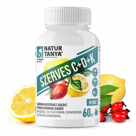 Natur Tanya szerves C+D3+K2 retard vit 60x